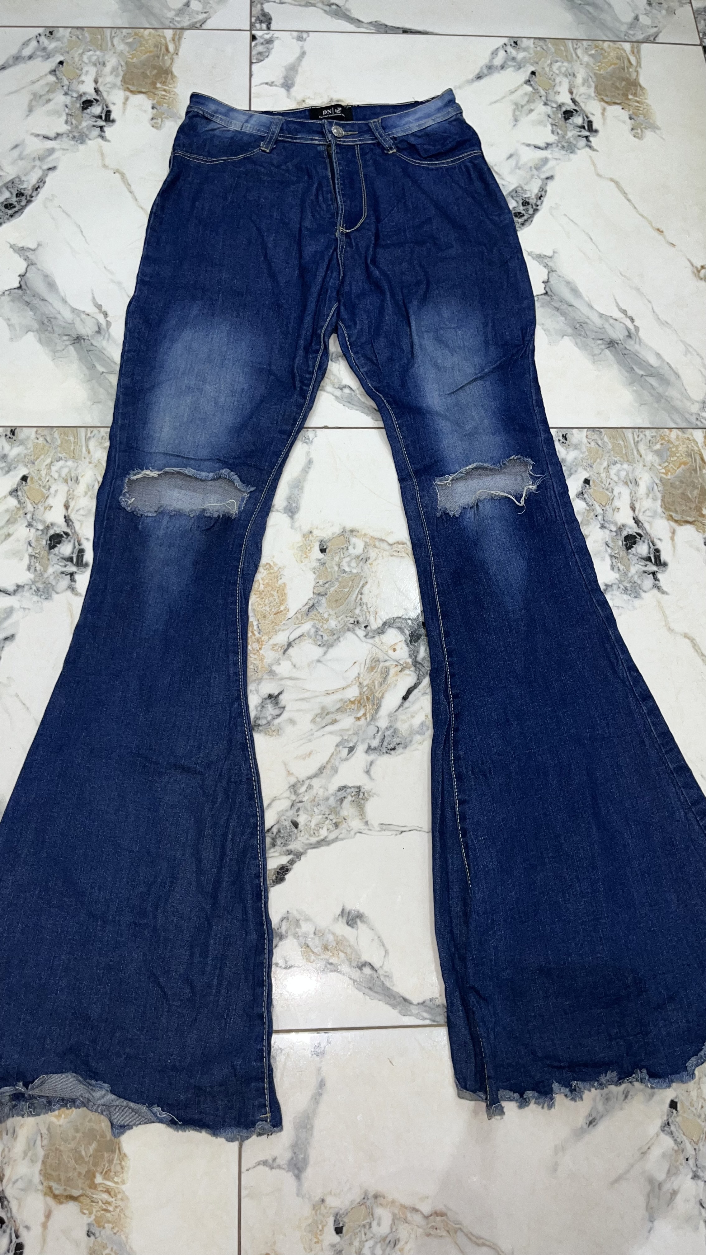 Ripped Flare Jeans – Statement Denim – Ready to Wear!